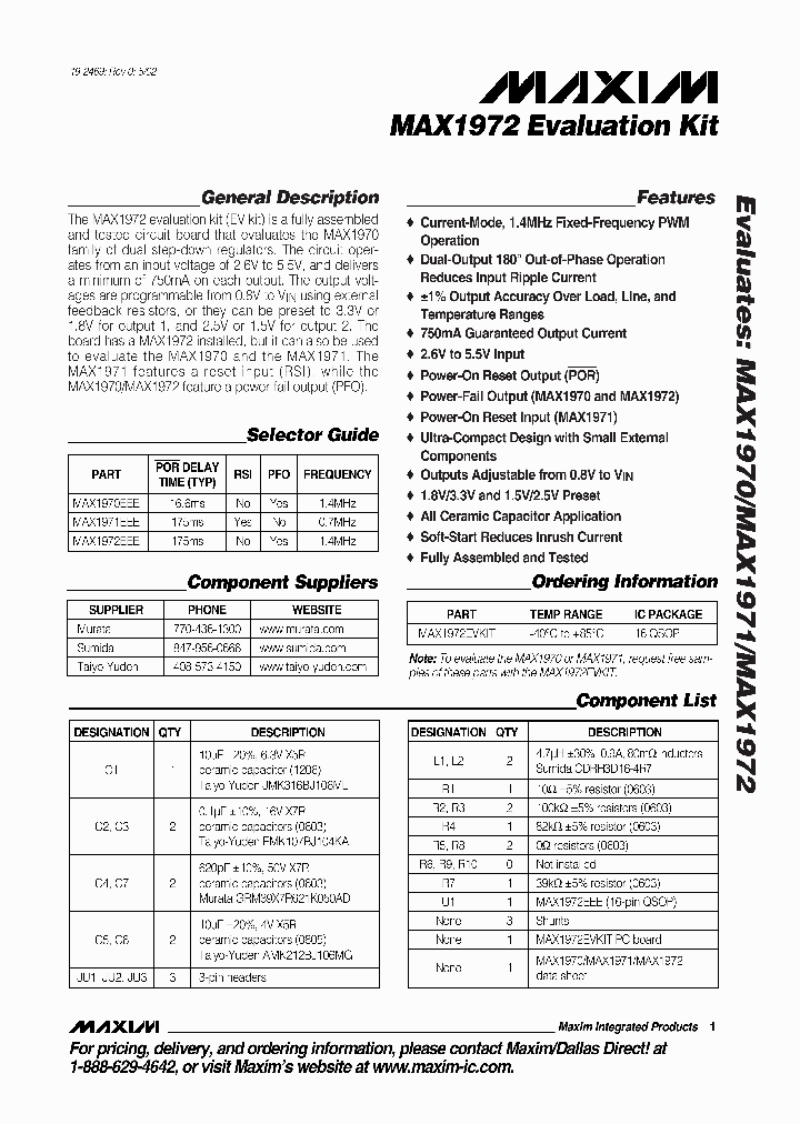 MAX1972EVKIT_545271.PDF Datasheet