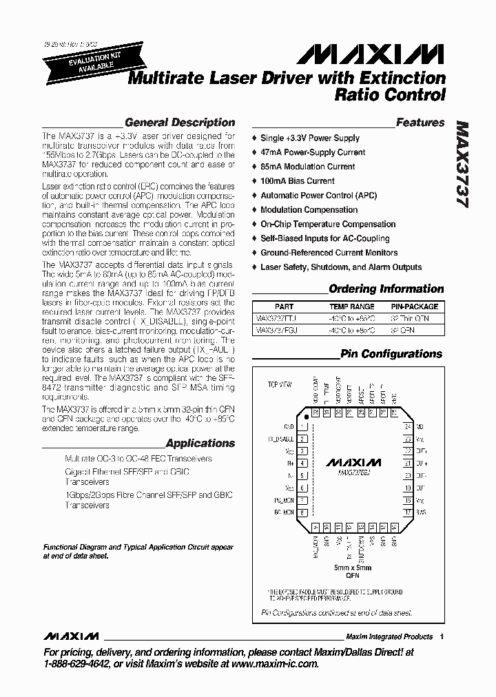MAX3737_520535.PDF Datasheet