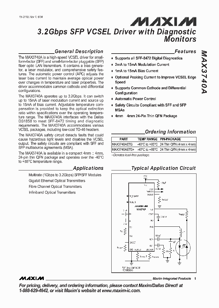 MAX3740AETG_508264.PDF Datasheet