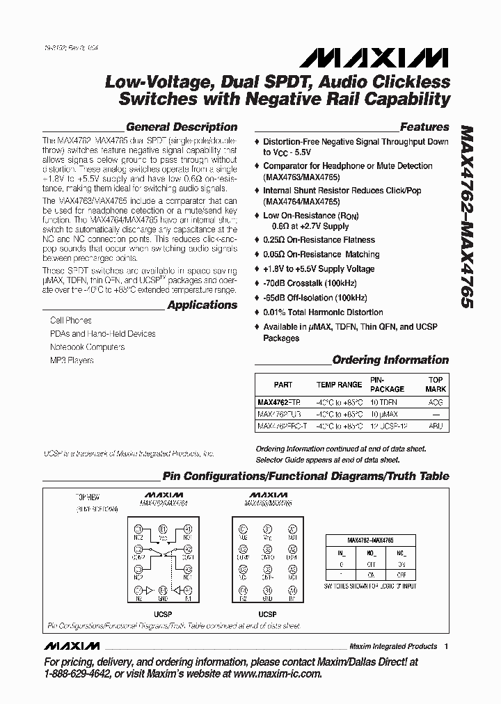 MAX4762EBC-T_542899.PDF Datasheet