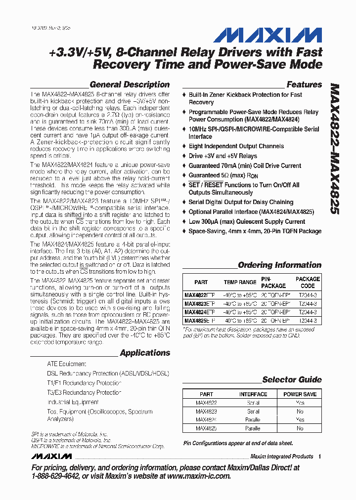 MAX4822ETP_493642.PDF Datasheet