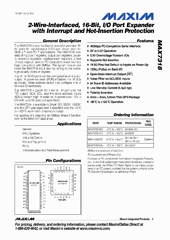 MAX7318_526426.PDF Datasheet