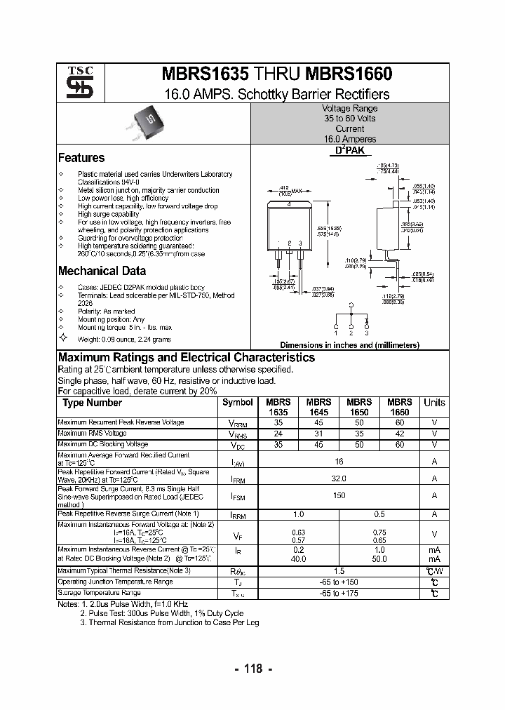 MBRS1635_517398.PDF Datasheet