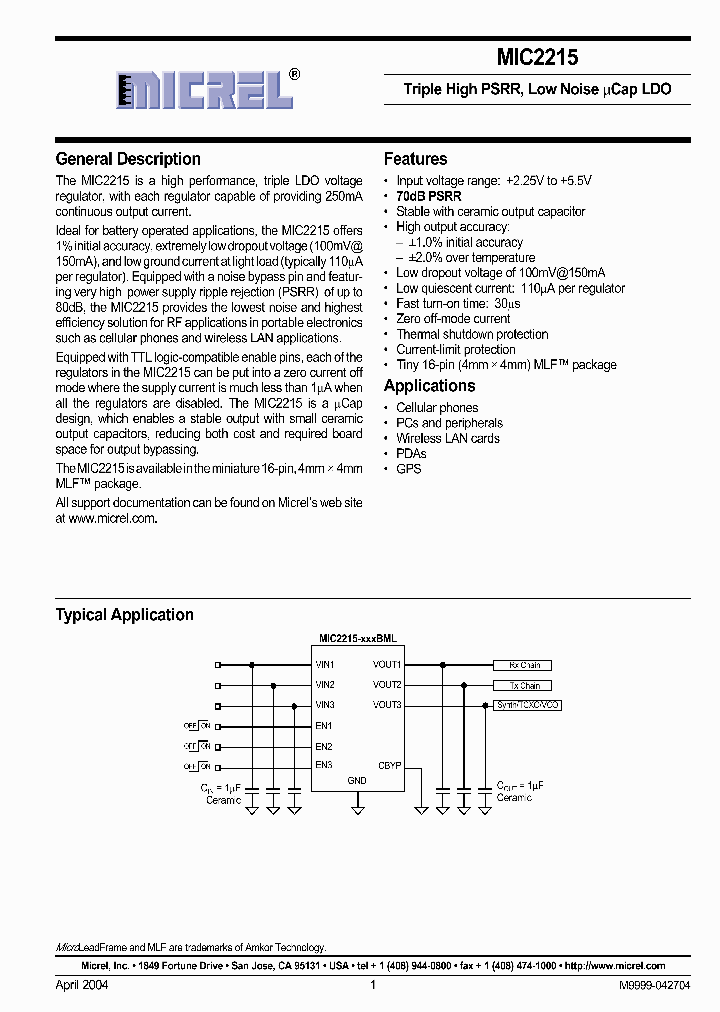 MIC2215_558080.PDF Datasheet