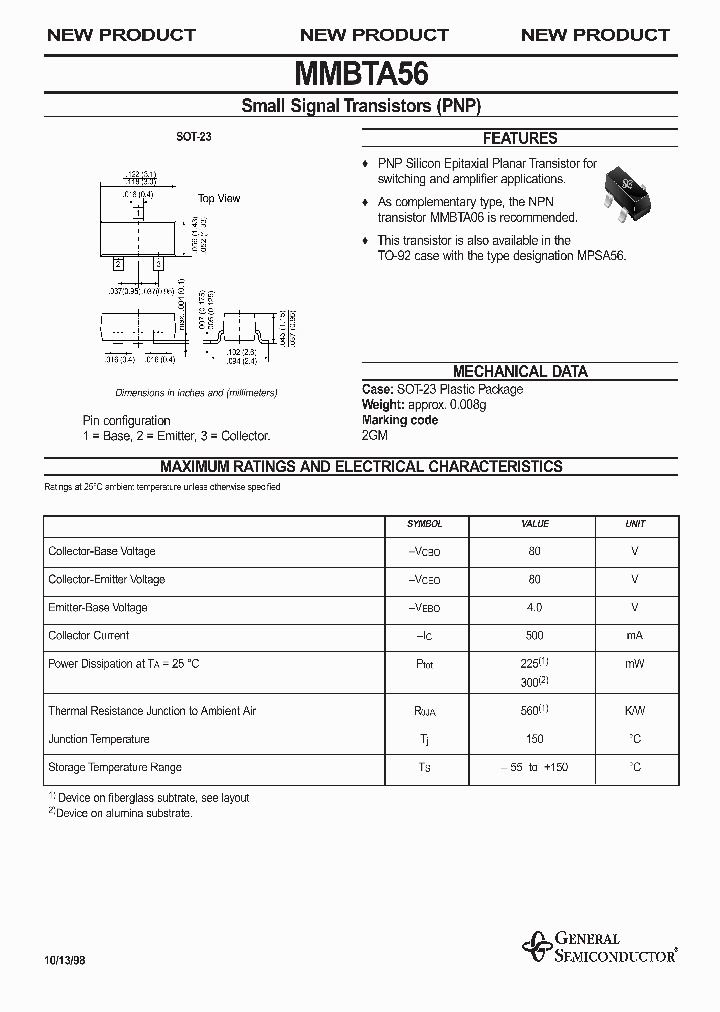 MMBTA56_556514.PDF Datasheet