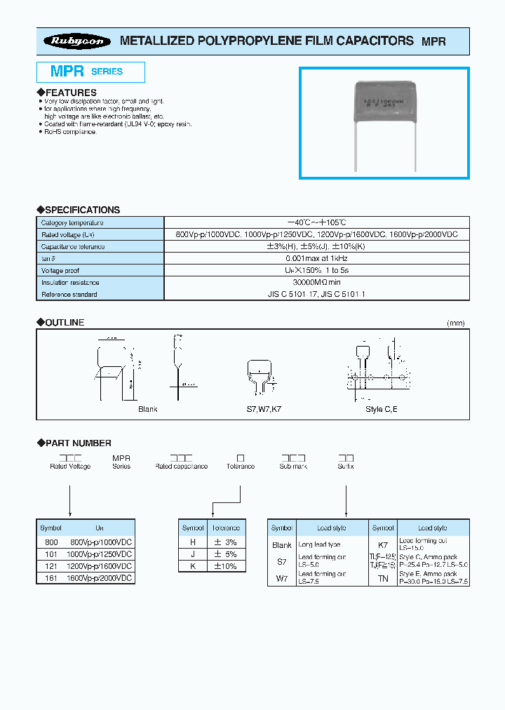 MPR_511219.PDF Datasheet