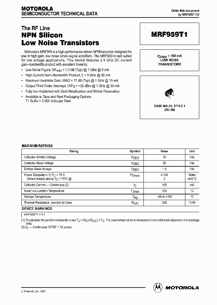 MRF959T1_545494.PDF Datasheet