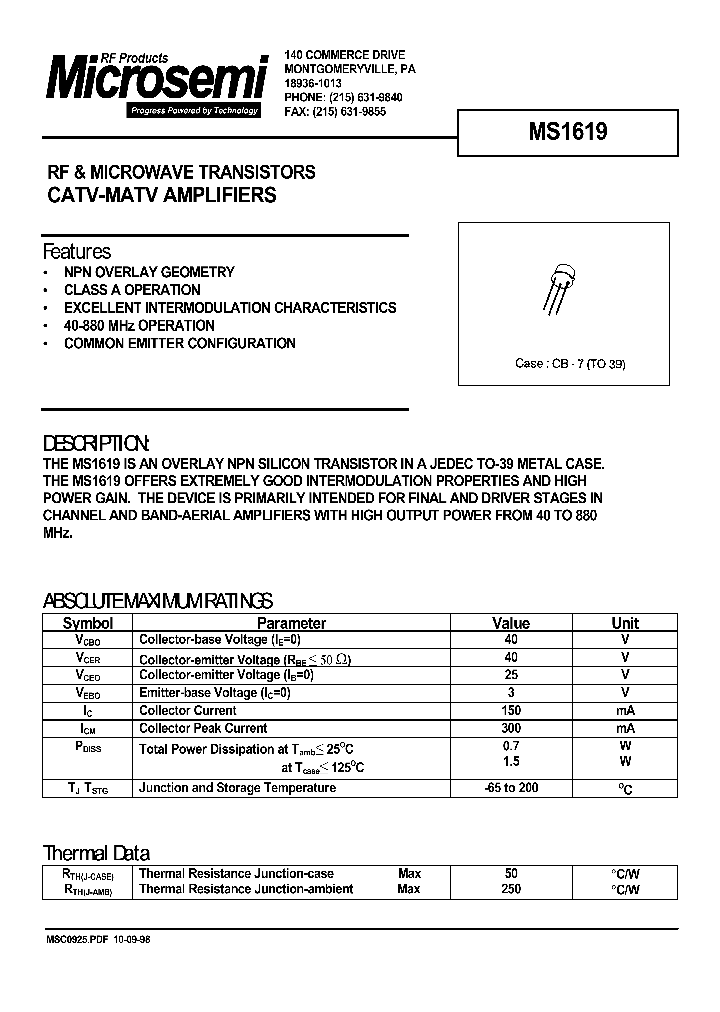 MS1619_491681.PDF Datasheet