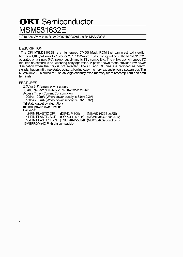 MSM531632E_552812.PDF Datasheet