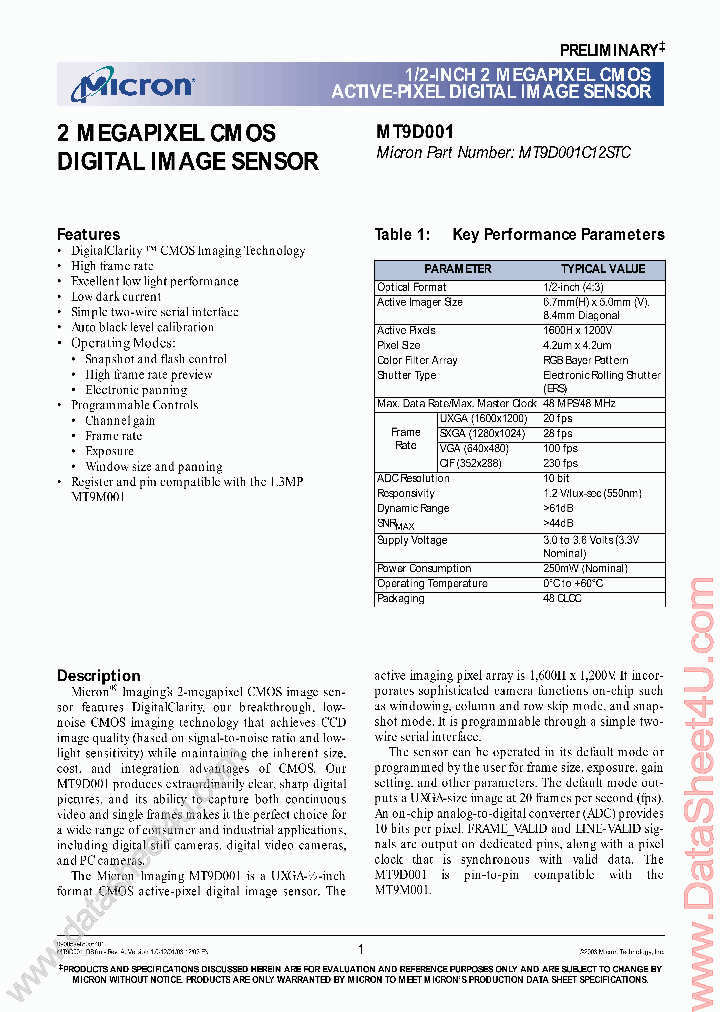 MT9D001_504064.PDF Datasheet