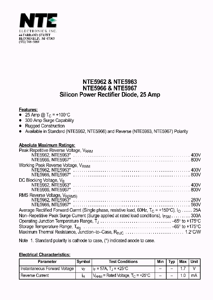 NTE5962_521441.PDF Datasheet