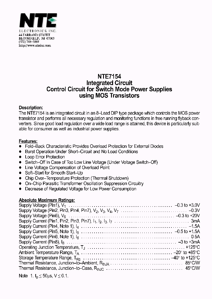 NTE7154_525002.PDF Datasheet
