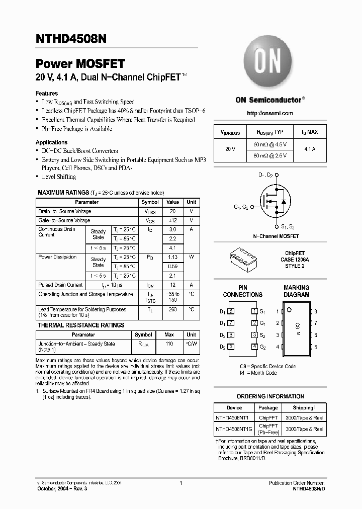 NTHD4508N_547334.PDF Datasheet