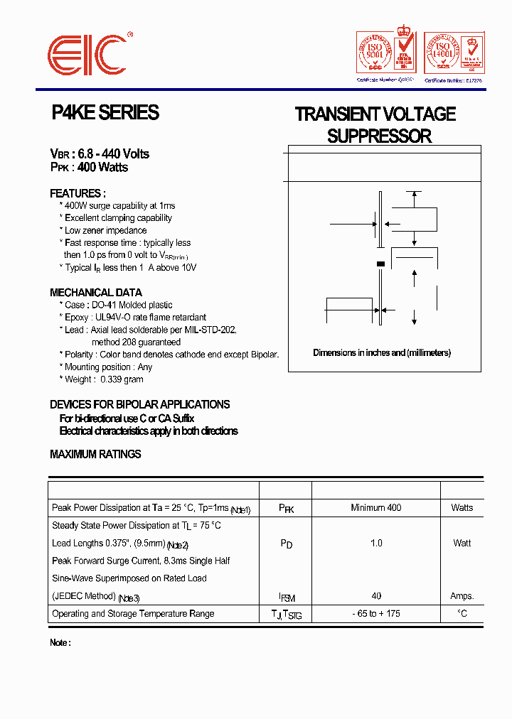 P4KE11_490482.PDF Datasheet