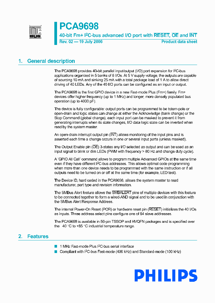 PCA9698_557383.PDF Datasheet