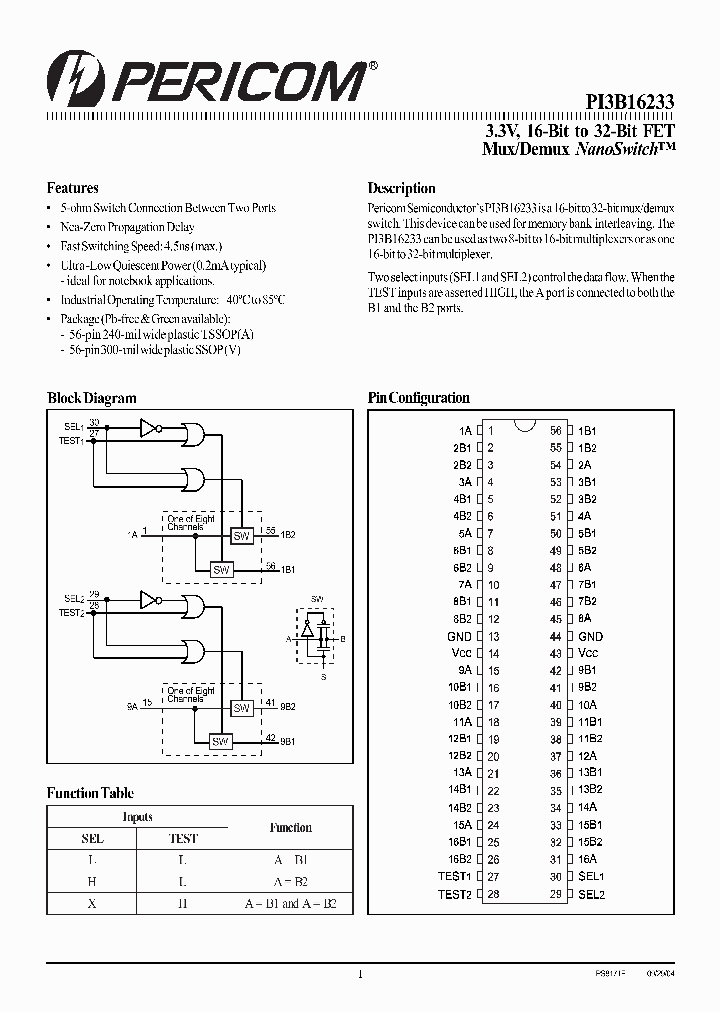 PI3B16233_517093.PDF Datasheet