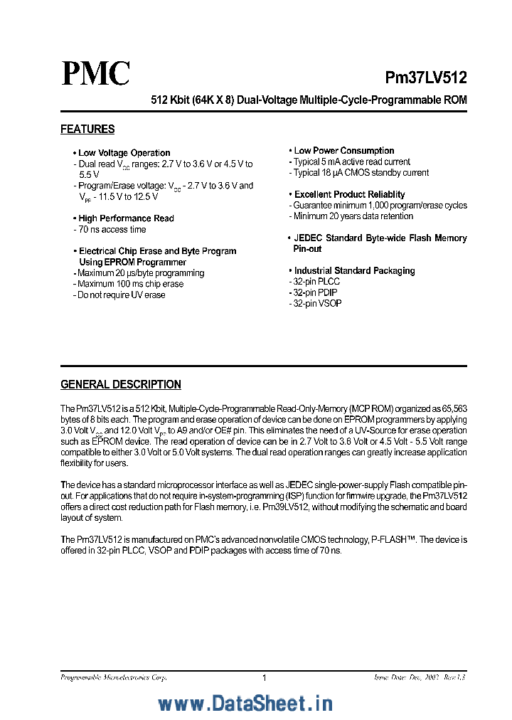 PM37LV512_502977.PDF Datasheet