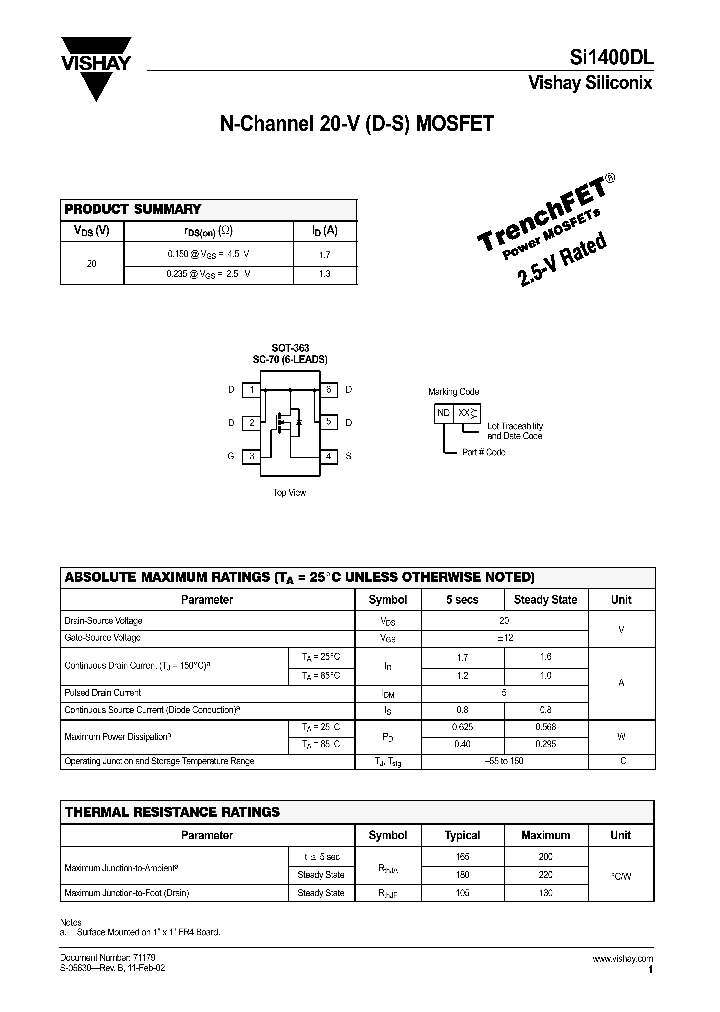 SI1400DL_534896.PDF Datasheet