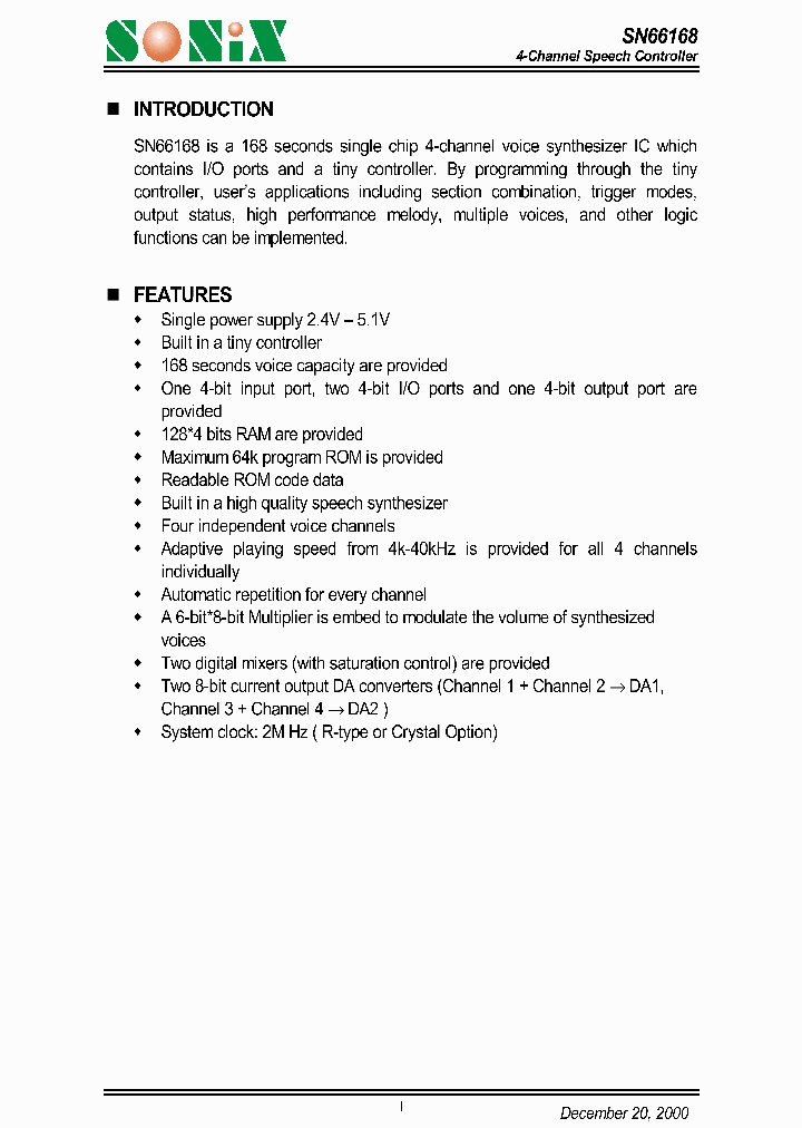 SN66168_529910.PDF Datasheet