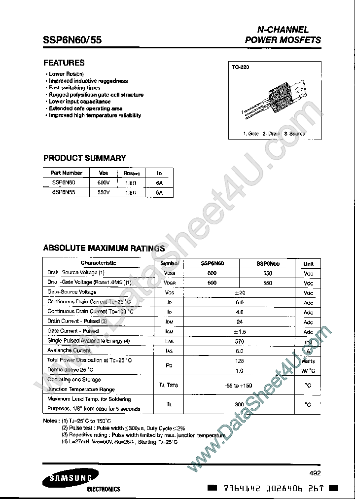 SSP6N60_551931.PDF Datasheet
