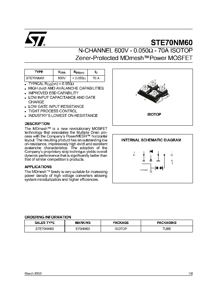 STE70NM60_501638.PDF Datasheet