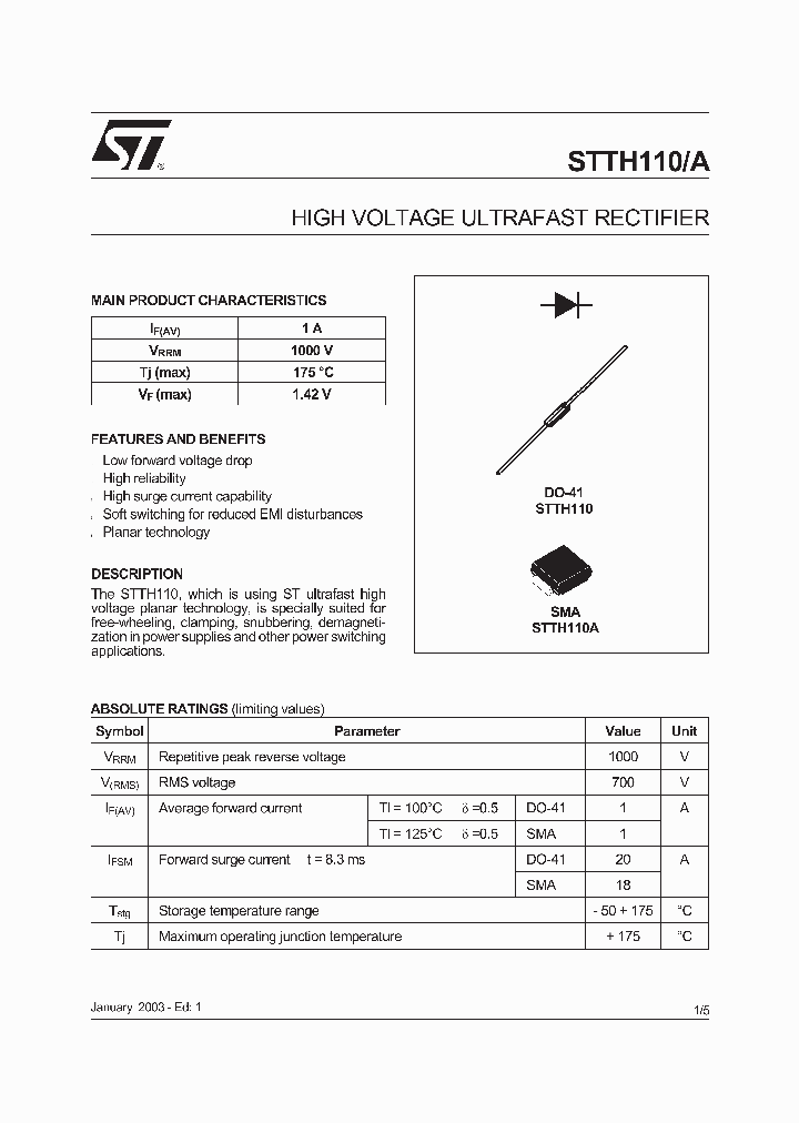 STTH110_550560.PDF Datasheet