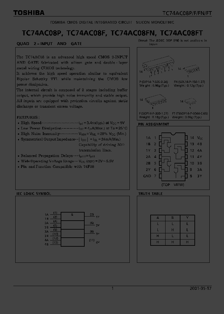 TC74AC08F_542246.PDF Datasheet