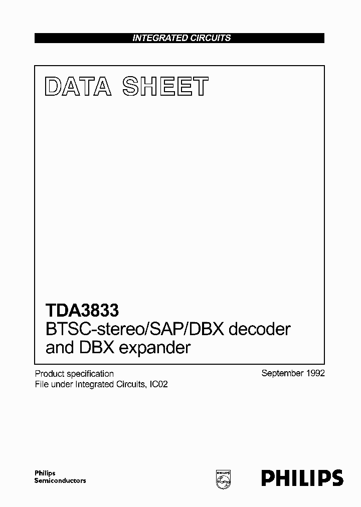 TDA3833_504433.PDF Datasheet