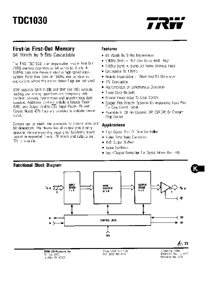 TDC1030_522433.PDF Datasheet