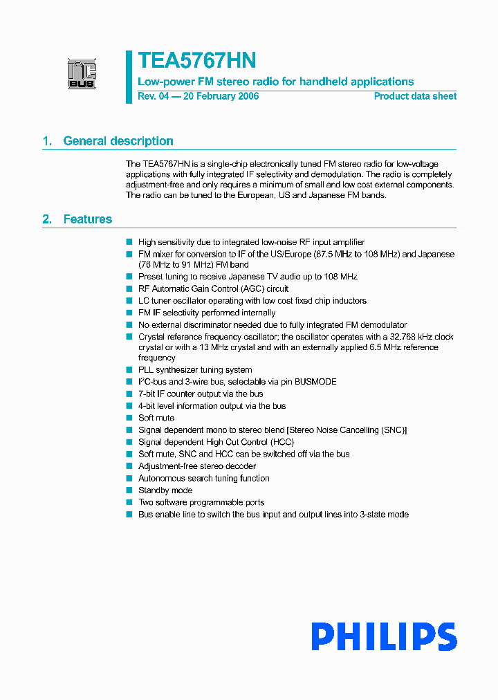 TEA5767HN_505498.PDF Datasheet