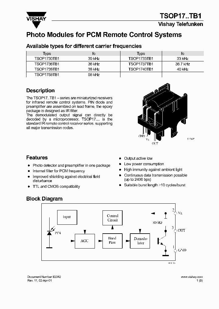 TSOP1756TB1_488522.PDF Datasheet