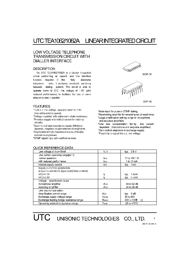 UTCTEA1062_497042.PDF Datasheet