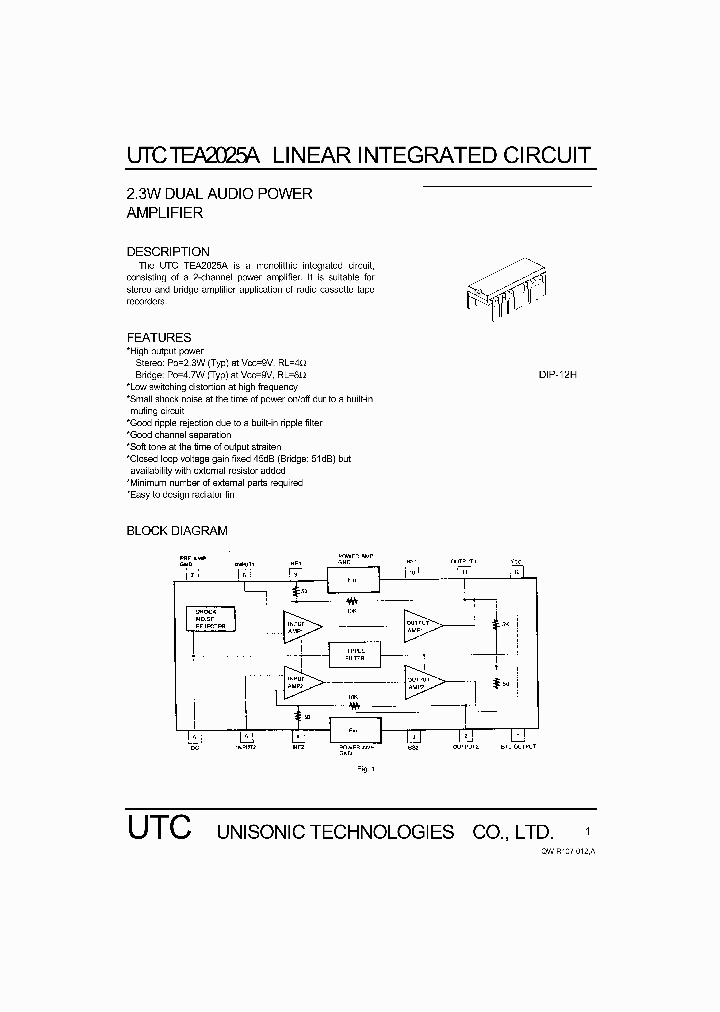 UTCTEA2025A_492606.PDF Datasheet