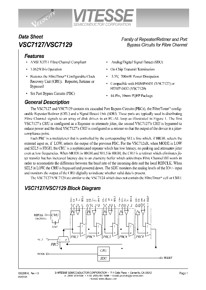 VSC7127_524204.PDF Datasheet