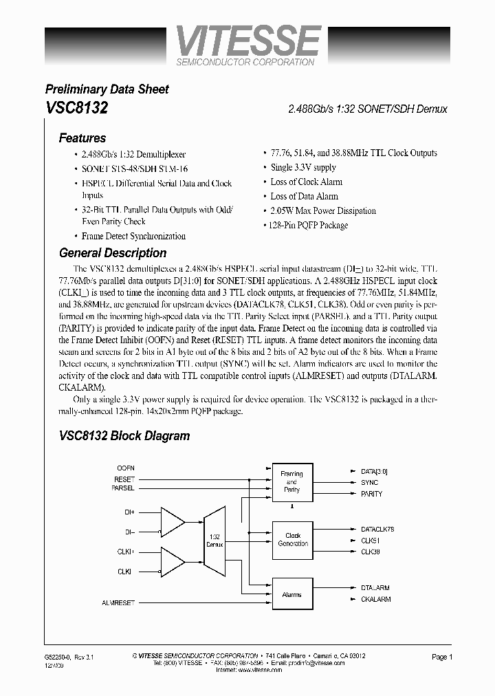 VSC8132QR_544351.PDF Datasheet