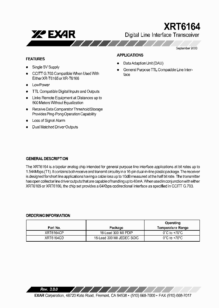 XRT6164_523416.PDF Datasheet