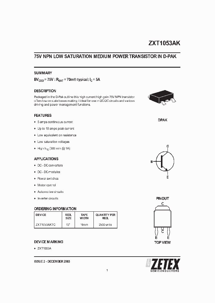 ZXT1053AKTC_517636.PDF Datasheet