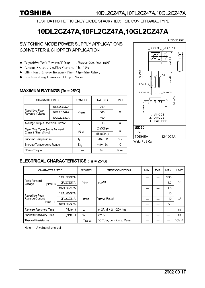 10FL2CZ47A_583844.PDF Datasheet
