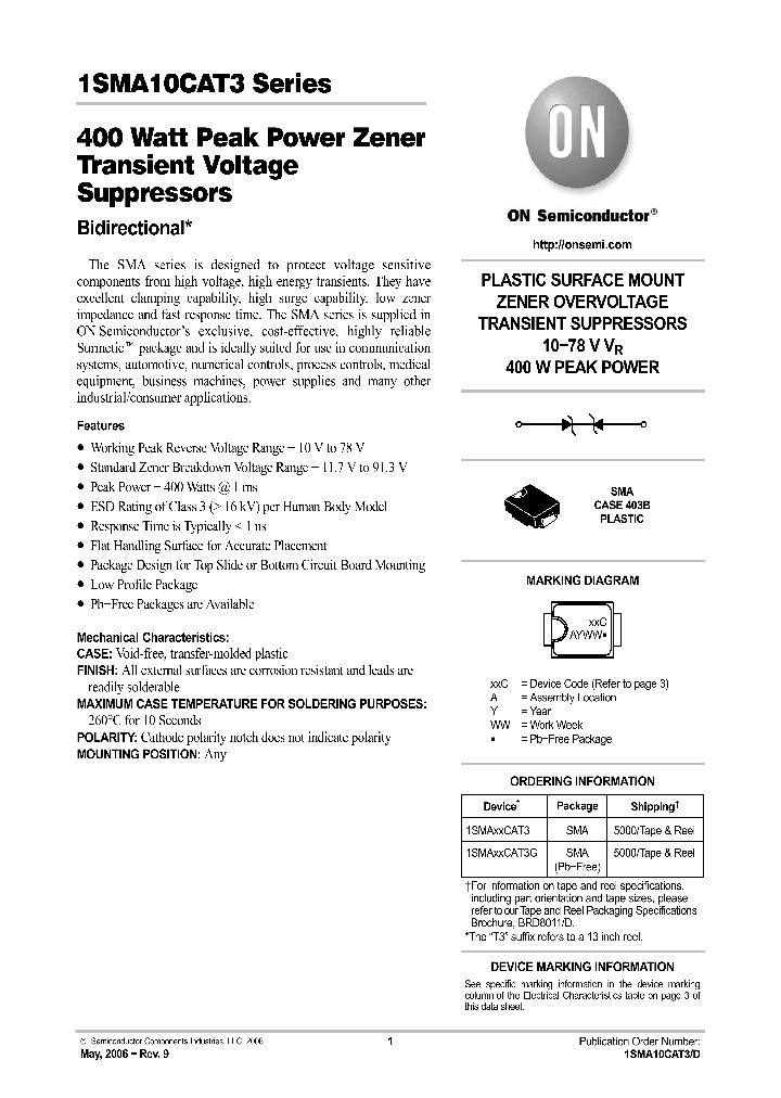 1SMA10CAT306_737000.PDF Datasheet