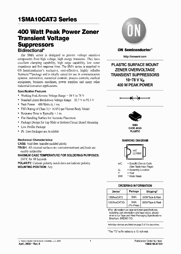 1SMA40CAT3_421206.PDF Datasheet