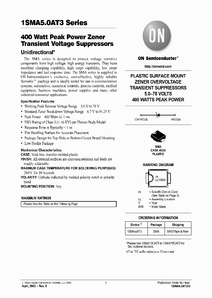 1SMA50AT3-D_737014.PDF Datasheet