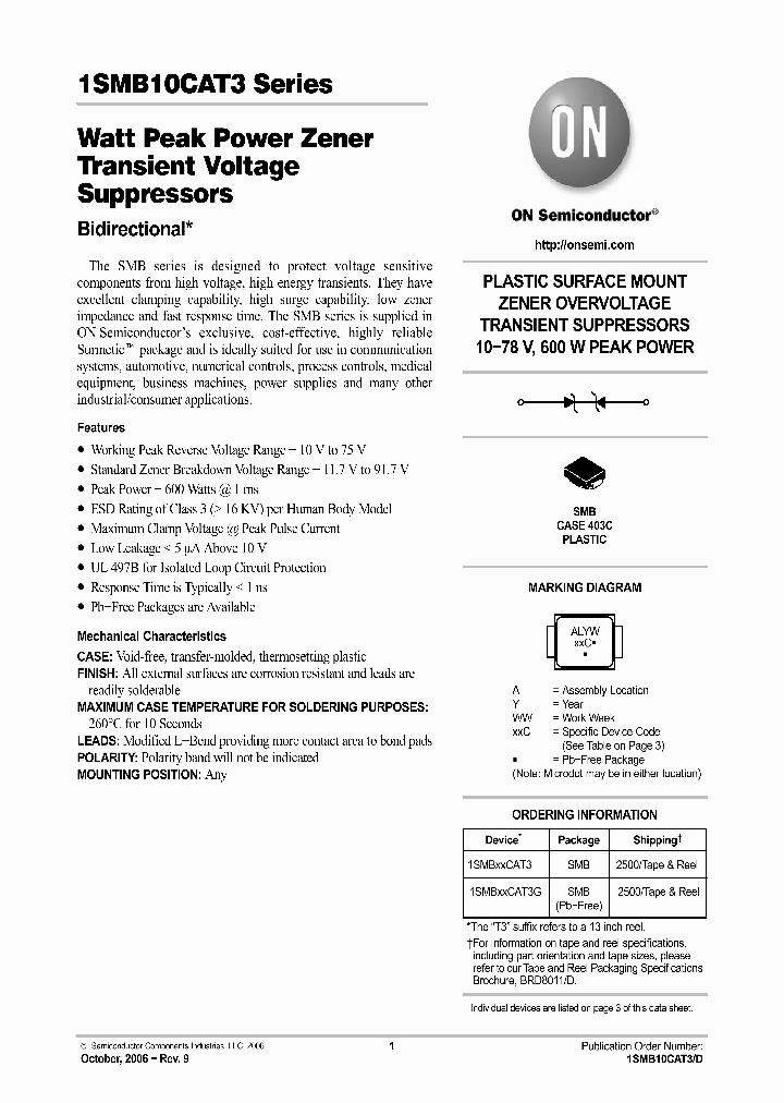 1SMB54CAT3G_582608.PDF Datasheet