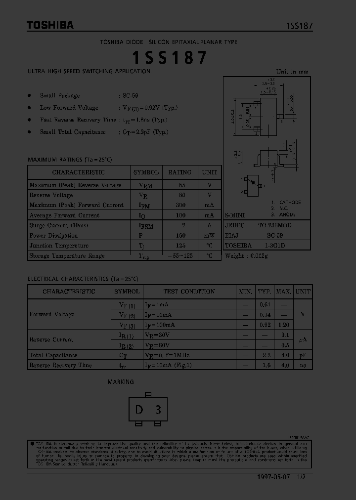 1SS187_582695.PDF Datasheet