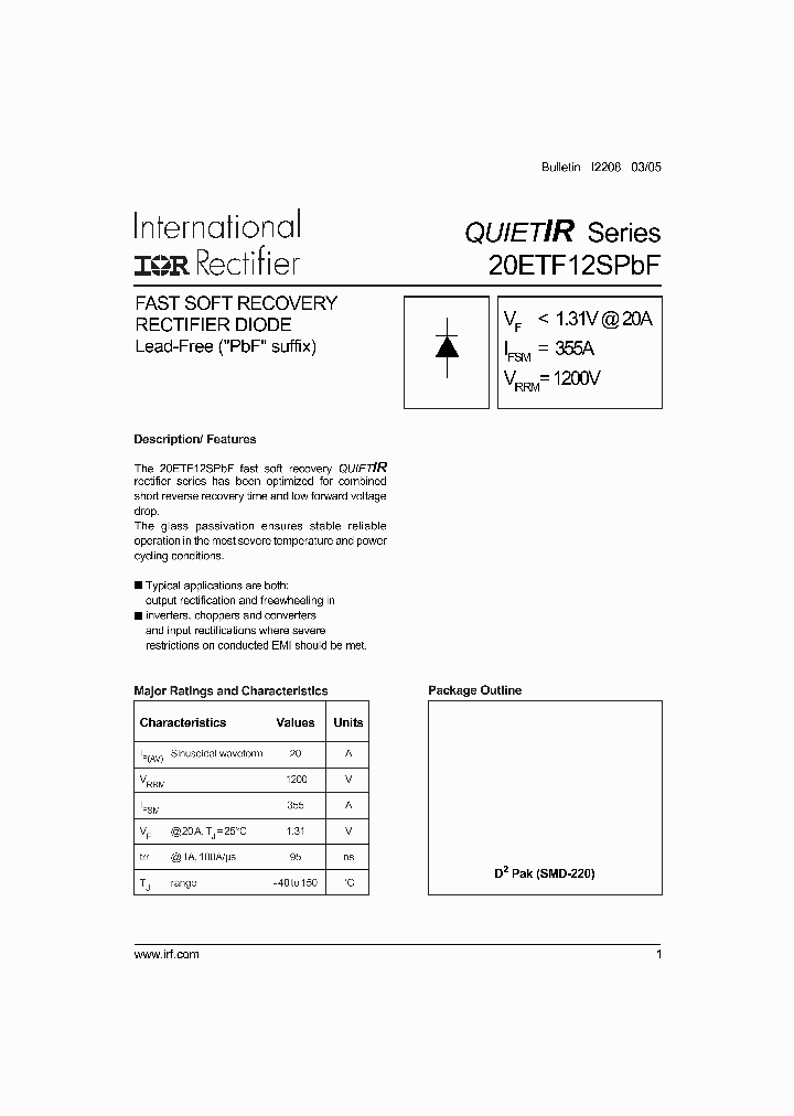 20ETF12STRLPBF_732279.PDF Datasheet