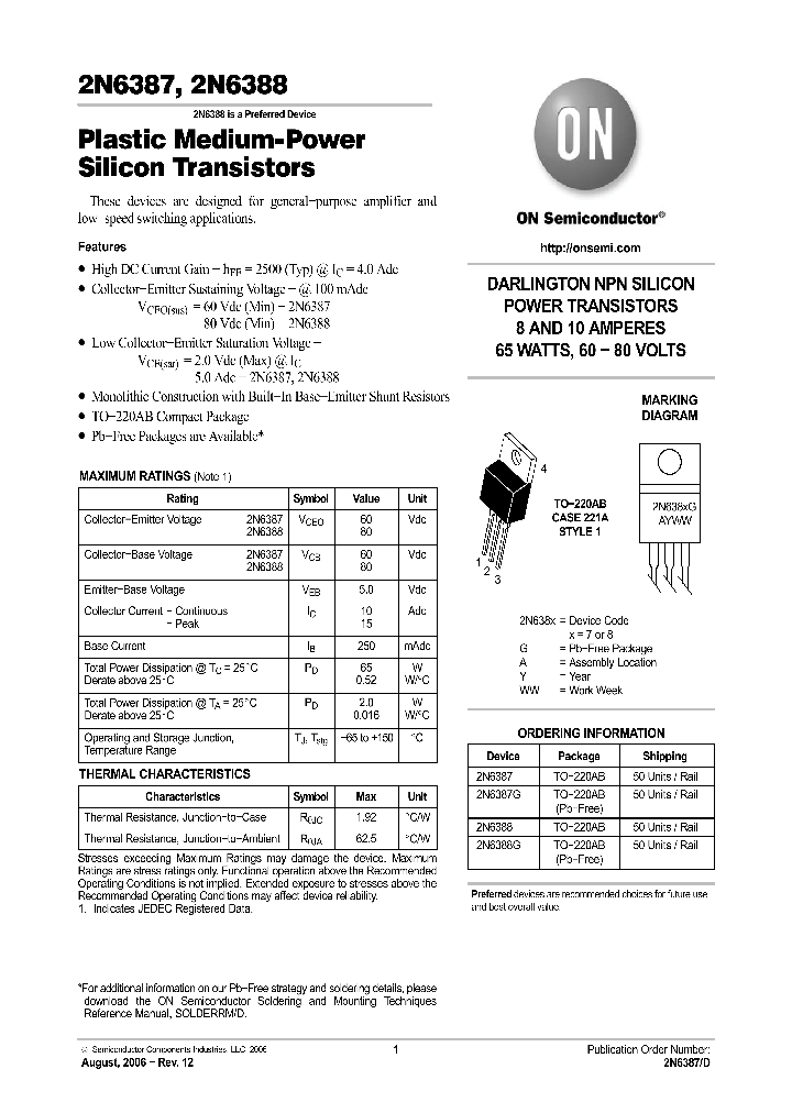 2N6388G_734709.PDF Datasheet