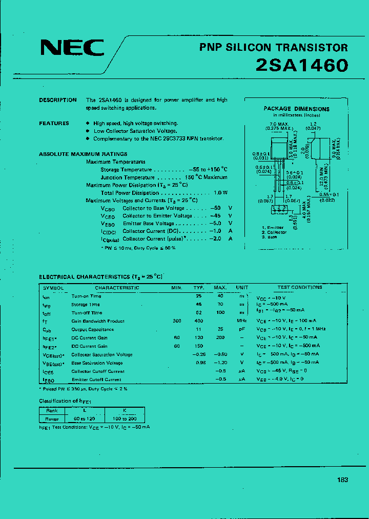 2SA1460_606887.PDF Datasheet