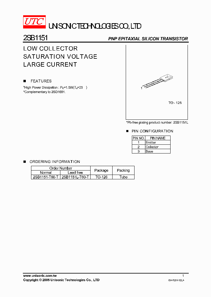 2SB1151-T60-T_749628.PDF Datasheet
