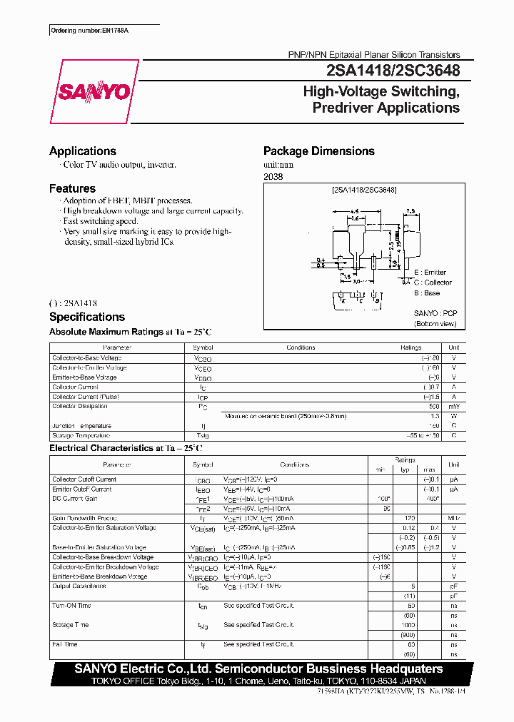 2SC3648_662914.PDF Datasheet