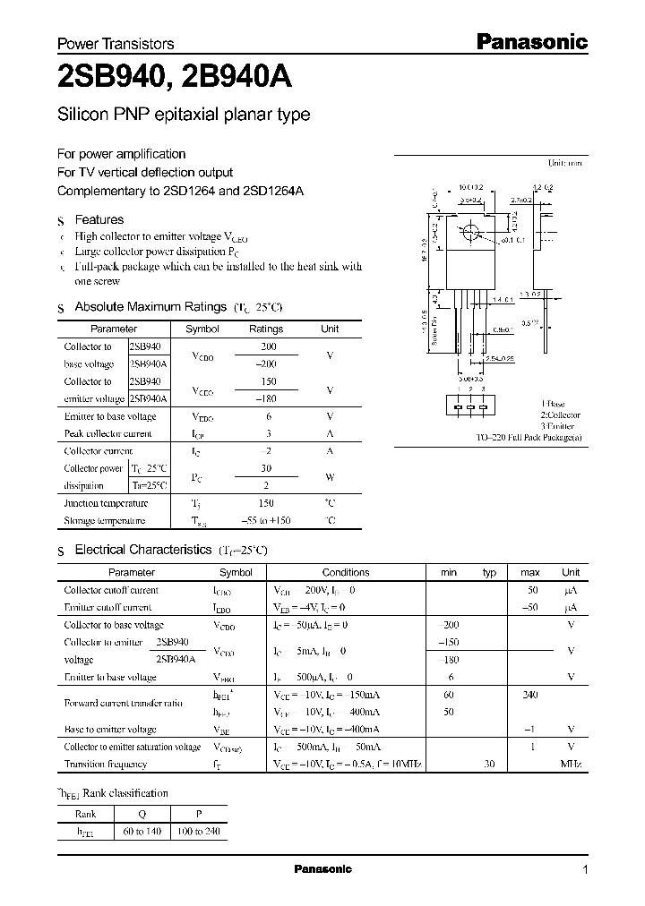2SB940_7019.PDF Datasheet