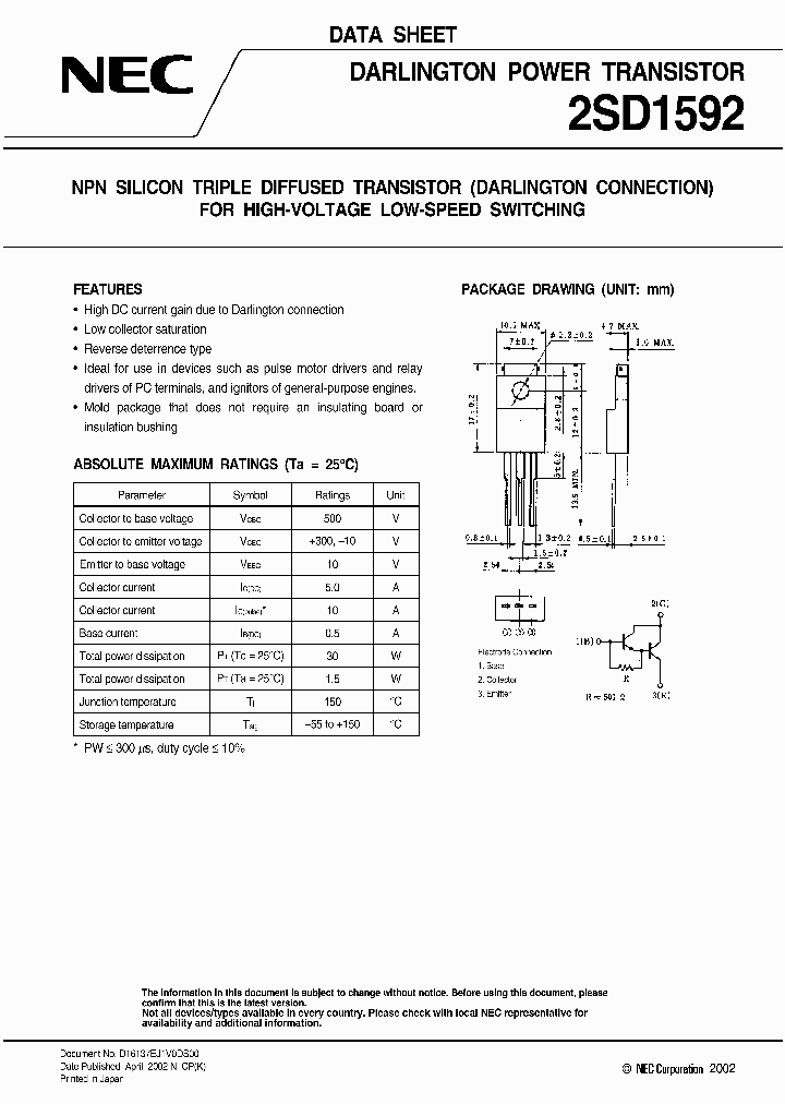 2SD1592_564435.PDF Datasheet